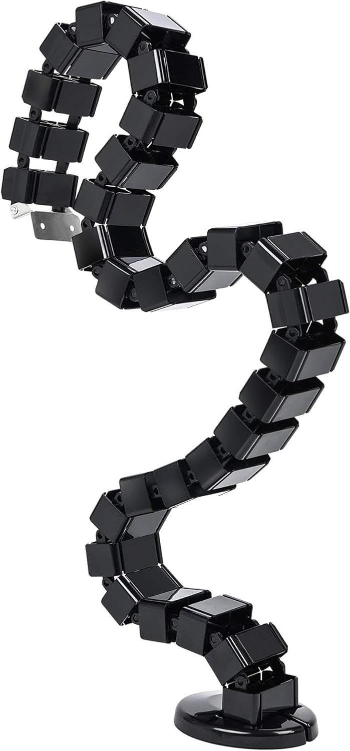 Vertebrae Cable Management Spine Kit | Height Adjustable Desk Quad Entry Wire Organizer, Black