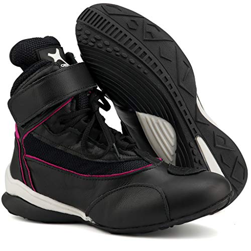 Bota Treino Mr.Gutt Couro Preto/Rosa 35