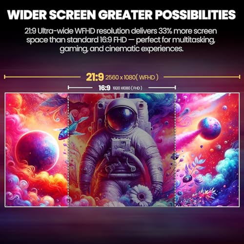 undefined CRUA 34'' Ultrawide Gaming Monitor 120HZ, 21:9 WFHD 2560X1080 IPS Panel Computer Monitors with Built-in Speakers, Support AMD FreeSync, 120% sRGB, DP1.4 & HDMI1.4, Wall Mountable Installs-White の商品画像 3