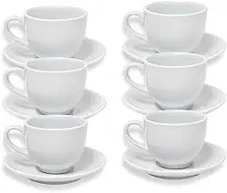 6 Xícara Cafe Oxford Porcelana Empilhável Casa Hotel 90ml