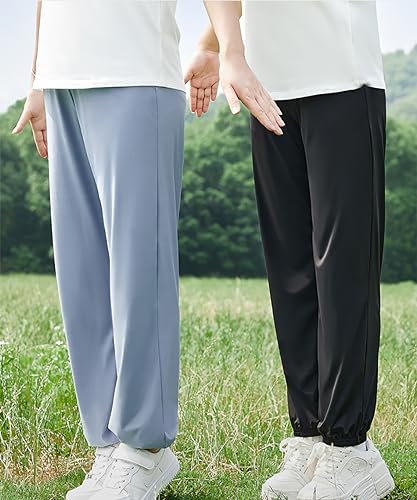 ABALACOCO 2 Pcs Boy's Summer Casual Baggy Harem Pants Dance Lightweight Loose CoolFeel Jogger Sport Running Trousers 5