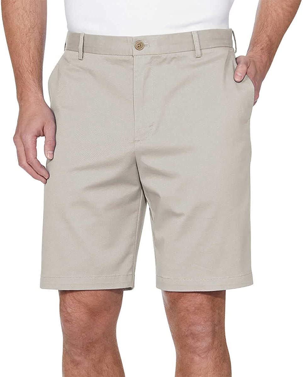 IZOD Men's Big & Tall Saltwater Flat Front Chino Short - Image 3