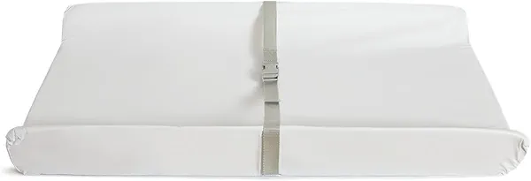 Munchkin Secure Grip Baby Diaper Changing Pad for Dresser, Waterproof and Wipeable, Contoured, Standard Size (14.75" x 31"), White