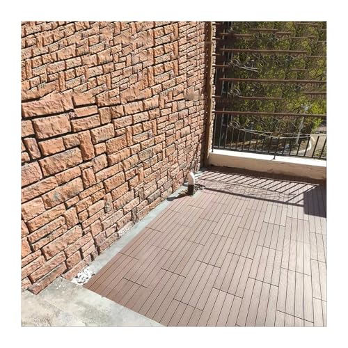 Dalle composite rouge gaufré pour terrasse extérieure et balcon