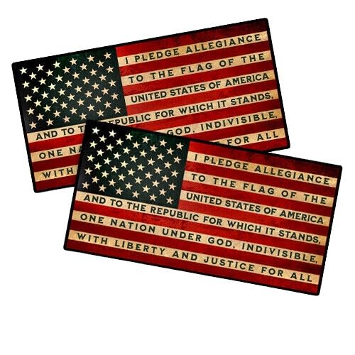 Rustic American Flag Decal American Flag & Pledge Of Allegiance Vinyl Decal - Patriotic Window Or Bumper Sticker Patriotic Car Decals - Foto 6