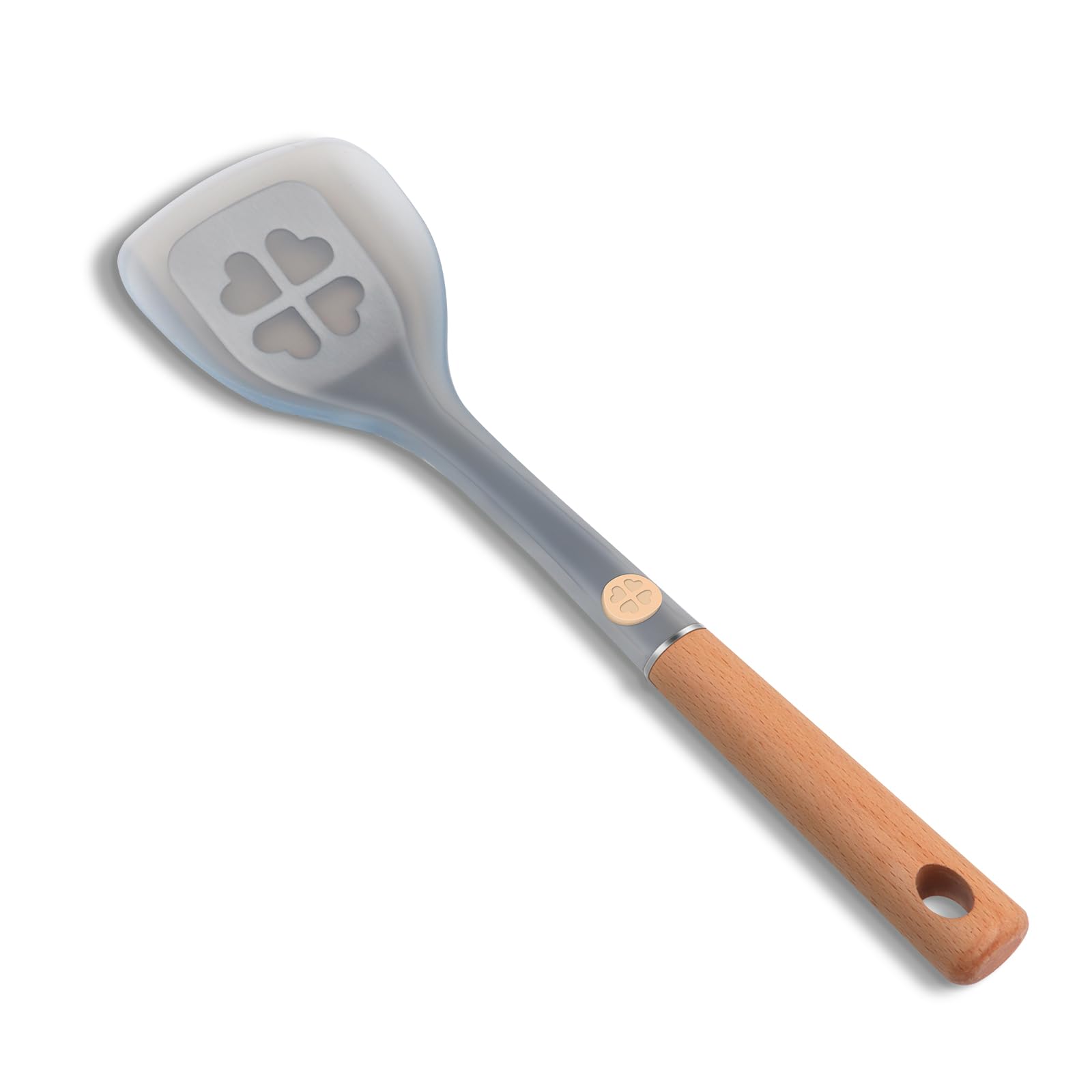 Silicone Spatula,Food Grade Spatulas With Stainless Steel Core,High Heat Resistant Turner With Wooden Handle,Kitchen Utensils BPA Free Spatulas For Pancake,Eggs,Fish