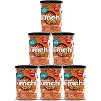 Beavia Kimchi klassisch scharf (6x350g) Original koreanische Geschmack fermentierter Sauerkraut aus Chinakohl, Crispy vegan koreanisches Lebensmittel ohne Konservierungsmittel, glutenfrei