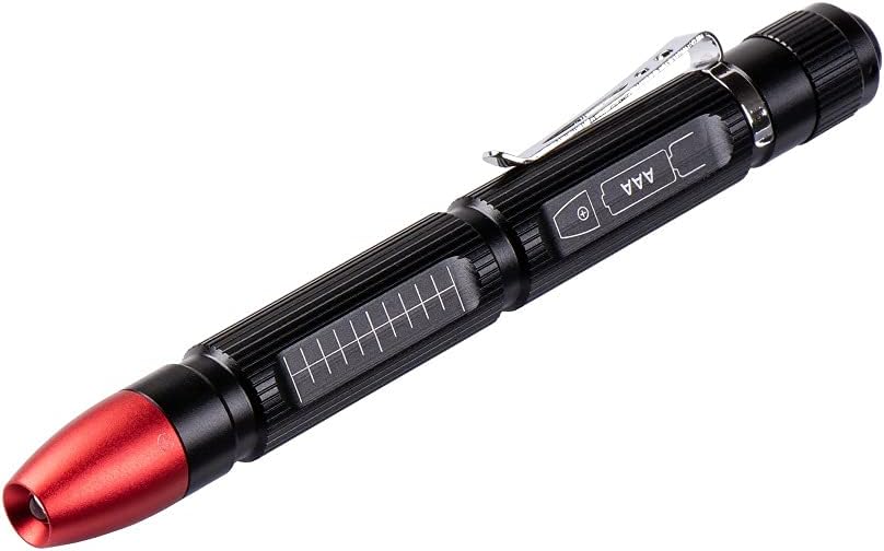 Weltool M6-RD Red LED Night Vision Penlight for Pilots Viewing Navigation Maps, HGN Tests, SFST and ARIDE to DRE Evaluations，Pocket Pen Light with Clip for Doctors and Veterinarians