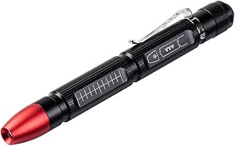 Weltool M6-RD Red LED Dark Adaptation Penlight for Pilots Viewing Navigation Maps, HGN Tests, SFST and ARIDE to DRE Evaluations，Pocket Pen Light with Clip for Doctors and Veterinarians