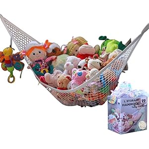 MiniOwls Toy Storage Hammock – Plush Animal Organizer for Bedroom Wall, Gift Idea for Baby Girl/Boy Birthday or Shower…
