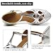 HROYL Zapatos de Baile para Mujer Brillo de Cuero Latino/Chacha/Samba/Moderno/Zapatos de Baile...