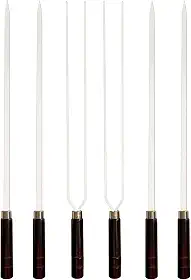 Kit 6 Espetos Artesanais de Alumínio P/Churrasco