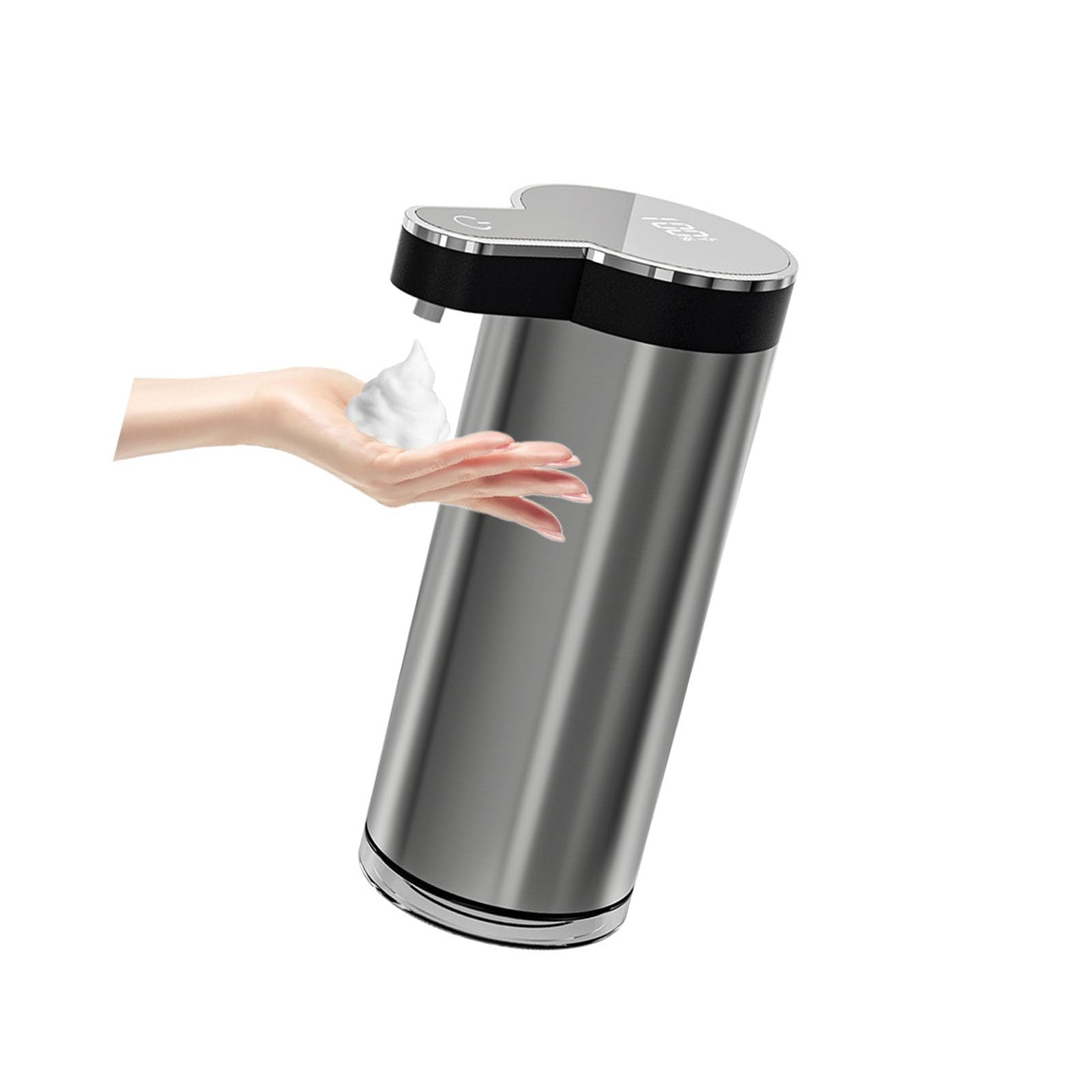 Modern Stainless Steel Automatic Foam Liquid Dispenser 350ml Spacious Cistern for Hand Washing Kitchen Bathroom Soap Dispenser