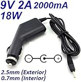 Cargador Coche Mechero 9V 2A 2000mA 2.5mm 0.7mm 18W Cargador Coche Mechero 9V 2A 2000mA 2.5mm 0.7mm 18W
