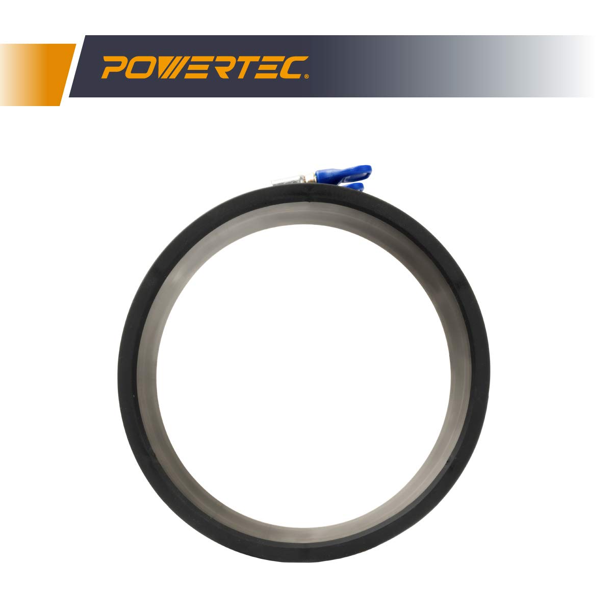 POWERTEC Manguito flexible de control de polvo de 6 pulgadas con abrazaderas de manguera ajustables, negro, paquete de 2