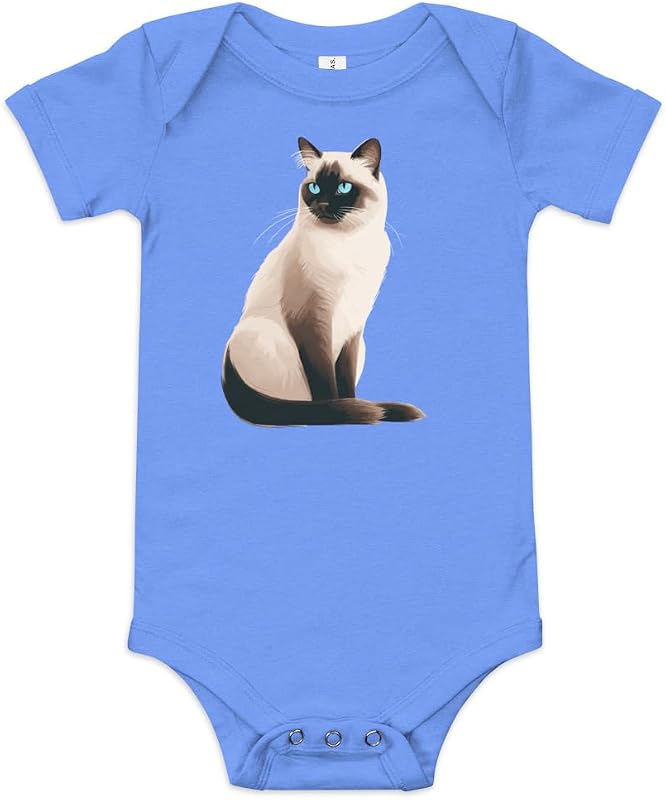 Siamese Cat Baby Onesie, Cat Lover Gift