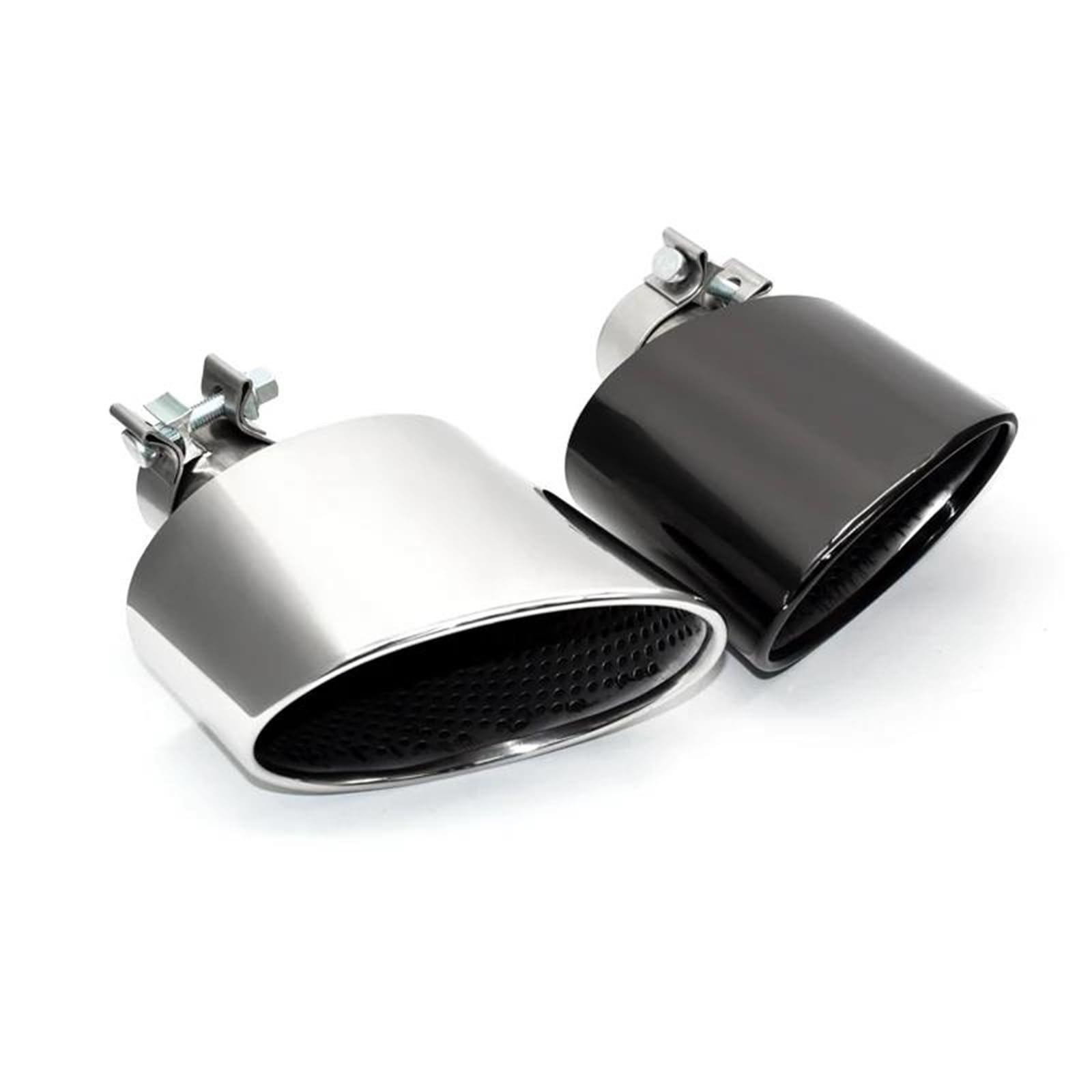 Dla Audi A3 A4 A5 A6 A7 Uaktualnienie Do RS3 RS4 RS5 RS6 RS7 Wygląd Końcówka Rury Wydechowej Układ Wydechowy Rura Tłumik Końcówka Owalna Końcówka Wydechu(Silver)