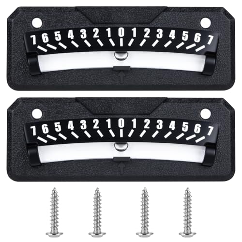 2-Pack RV Bubble Level Jumbo Sized High-Contrast Vials industrial-grade Adhesive Anti-Loss Insert Design Weather-Resistant for RV Camper Trailer Truck Leveling
