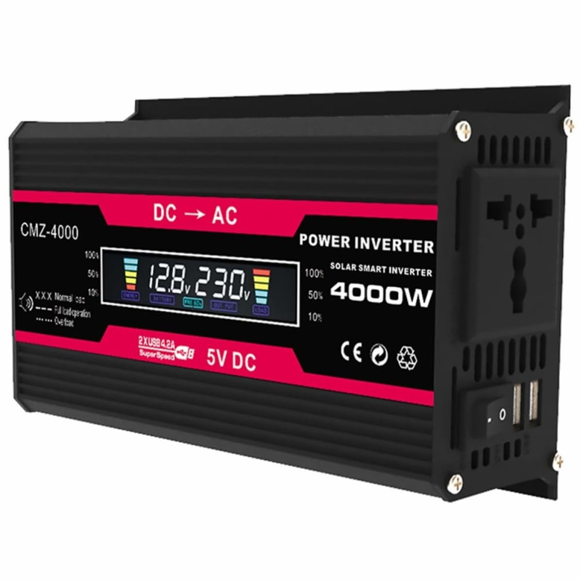 Inverter per Auto 12v 220v 4000w con Display Lcd Digitale