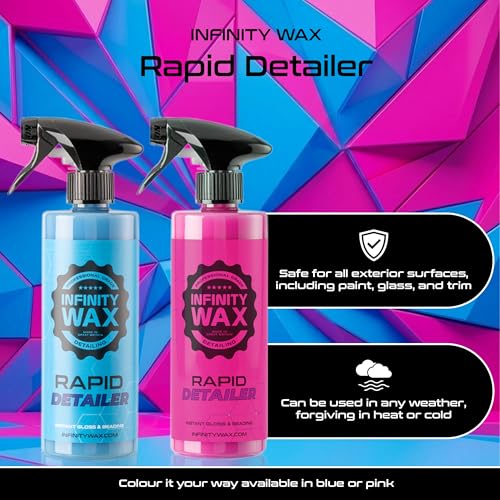 Infinity Wax Rapid Detailer Blue 20 l – Schnellspray, ultra-glänzend, Wasserperlen, weich, ohne Polieren, sicher auf Farbe, Zierleisten und Glas, Schutz 8+ Wochen.