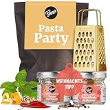 Gepp's Feinkost Wundertüte Pasta I Geschenkset mit Pastagewürz, Bärlauchpesto & Parmesanreibe I Geschenkkorb mit italienischen Spezialitäten, nach eigener Rezeptur I Geschenkidee zu Weihnachten