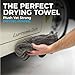 The Rag Company Gauntlet Car Drying Towel - 70/30 Korean Microfiber, Dries Faster Without Scratching, 900gsm, 15x24 inches, Ice Grey/Grey, 2-Pack
