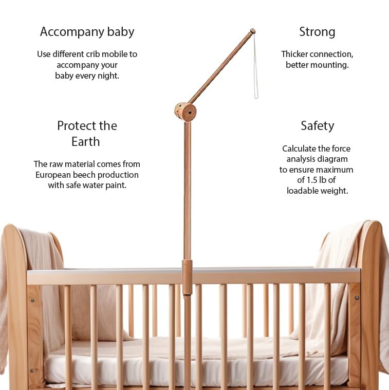 Miniatura 4 de RGA Stores - Brazo móvil para cuna - Brazo móvil para cuna - Móvil para cuna - Móvil para cuna - Móvil para cuna - Móvil de guardería - Colgador de