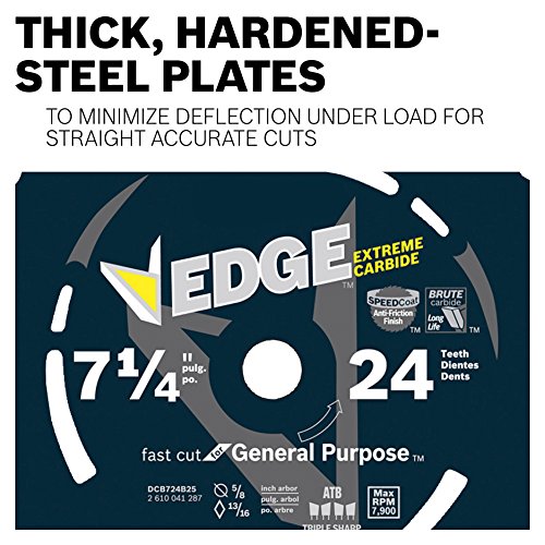 Bosch Dcb760 7-1/4 In. 60 Tooth Edge Circular Saw Blade For Extra-Fine Finish, Blue, 7-1/4" Diameter #TOP1