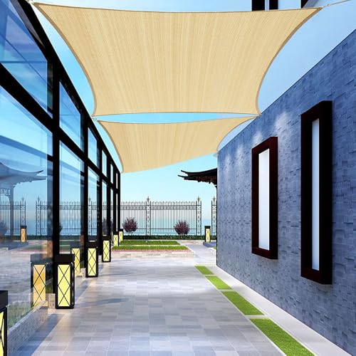 SHADEWIZ Custom Size 4' x 10' Beige Rectangle Sun Shade