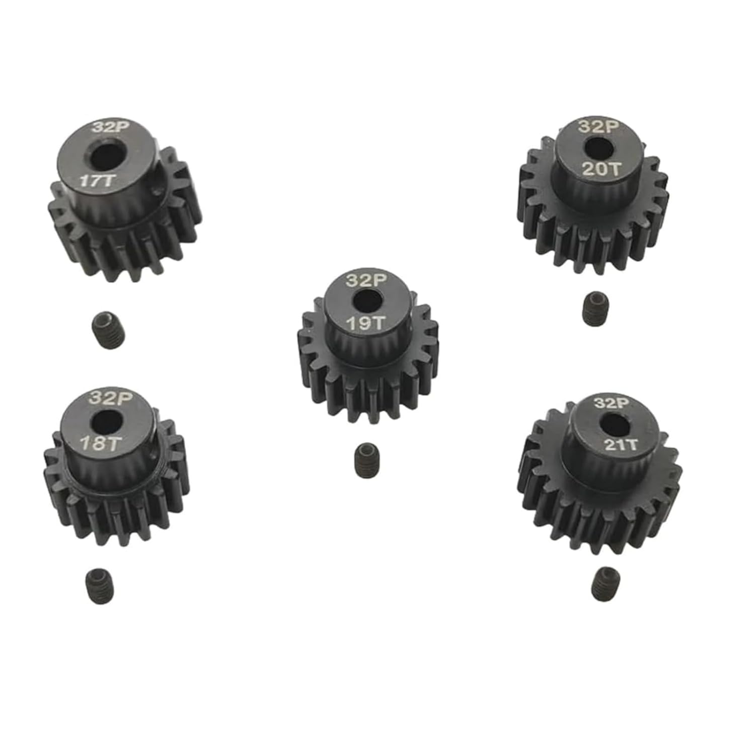 32P 5mm Rc Pinion Gear Set 17T 18T 19T 20T 21T for 1/10 Traxxas Hoss Jato Stampede 4X4 VXL Summit Upgrade Parts