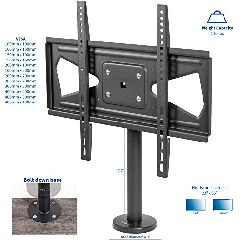 Vivo Swivel Bolt-Down Tv Stand For 32 To 55 Inch Screens, Desktop Vesa Mount, Sturdy Tabletop Tv Display Stand-Tv00M4 #TOP1