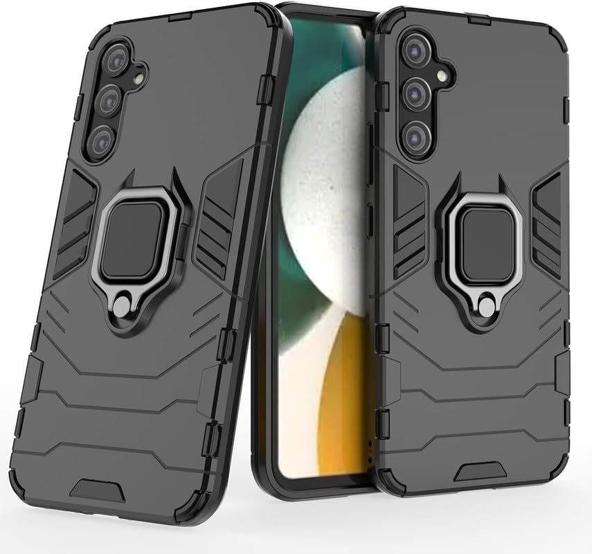 FitSmart Protective Rugged Hybrid Robot Armor Hard Back Cover with Ring Kickstand Case for Samsung Galaxy S24 5G - Black (B0D1VPBFPF) Amazon Price History, Amazon Price Tracker