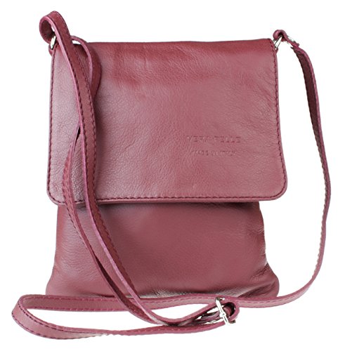 Girly HandBags Womens Italian Leather Shoulder Bag Small Cross Body Messenger Soft Leather Vera Pelle Phone Holder Holiday