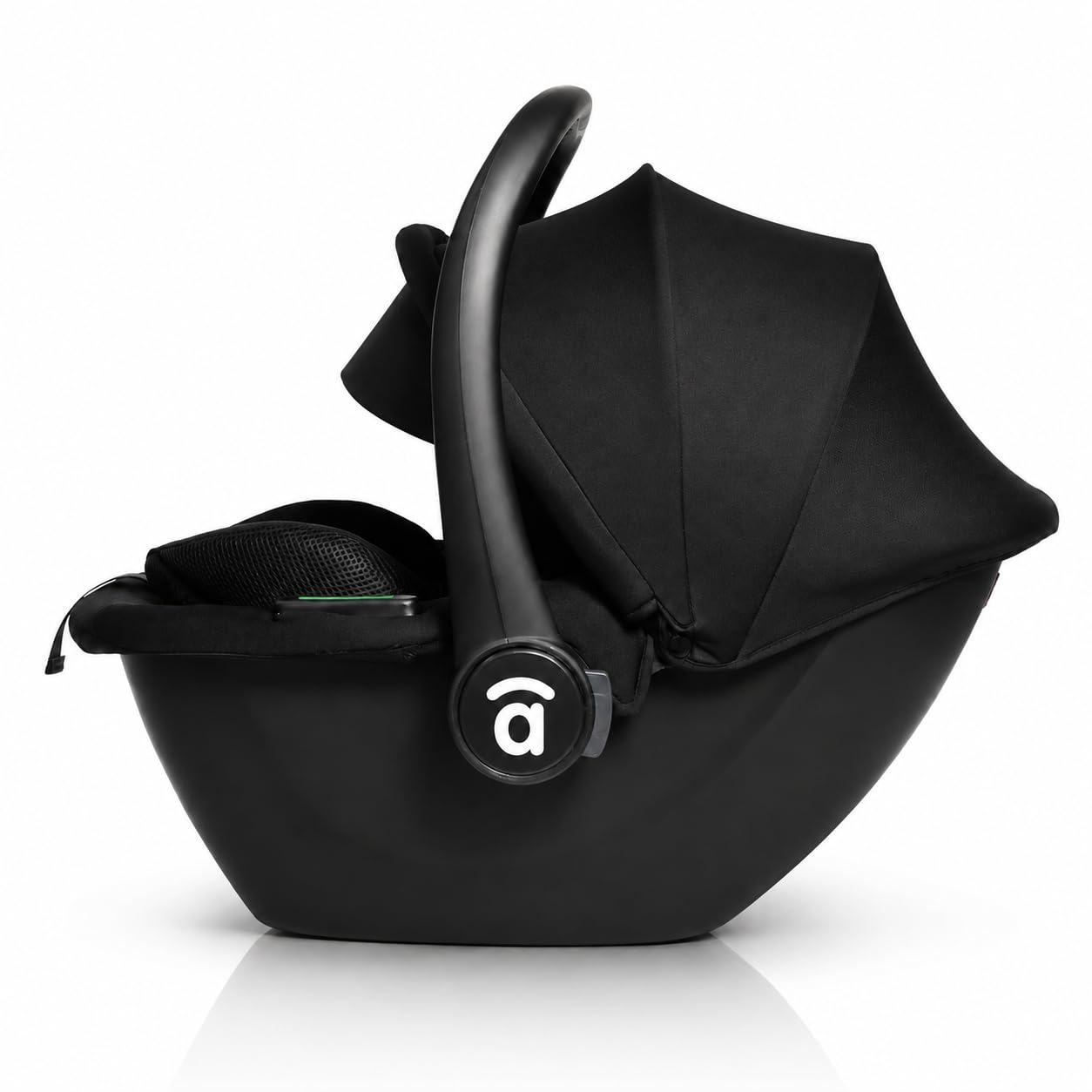 Silla de auto recién nacido (Grupo 0+) i-Size a contramarcha | Homologada ECE R129, reposacabezas 8 posiciones, reductor incluido, capota extensible, ultraligera 2,80 kg | Mimmo Negra Asalvo