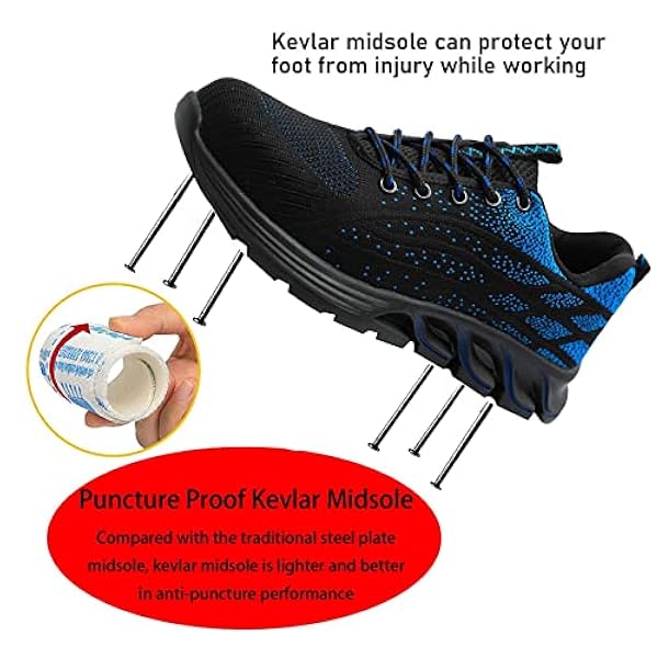 S3 Ademend Beschermende Schoenen Stalen Sneaker,Voegt Een Slipstoppatroon Toe, Goede Grip In De Schoenen En Een Stevige Stap, Voor Outdoor Exploitatie, Bouw,▁