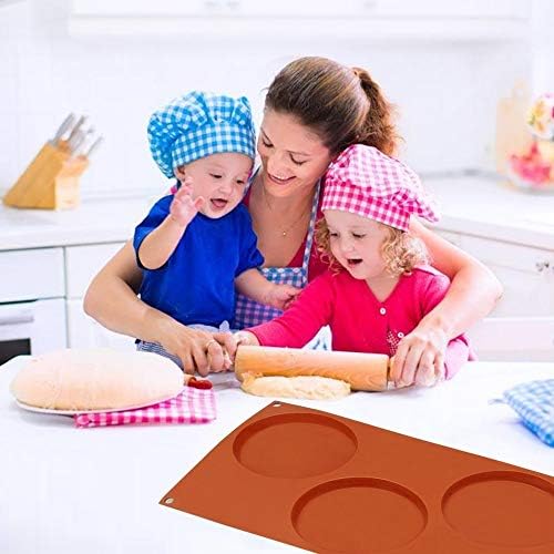 2PCS 3-Cavity Large Round Disc Cake Moulds Silicone Resin Coaster Mould Candy, Pie, Custard, Mousse Cake Pan Baking Molds
