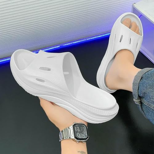 Home Slippers Mens Concise Slippers Fashion Waterproof Shoe Summer Male Anti-Slip Slides Outdoor Light Soft Beach Sandals 5