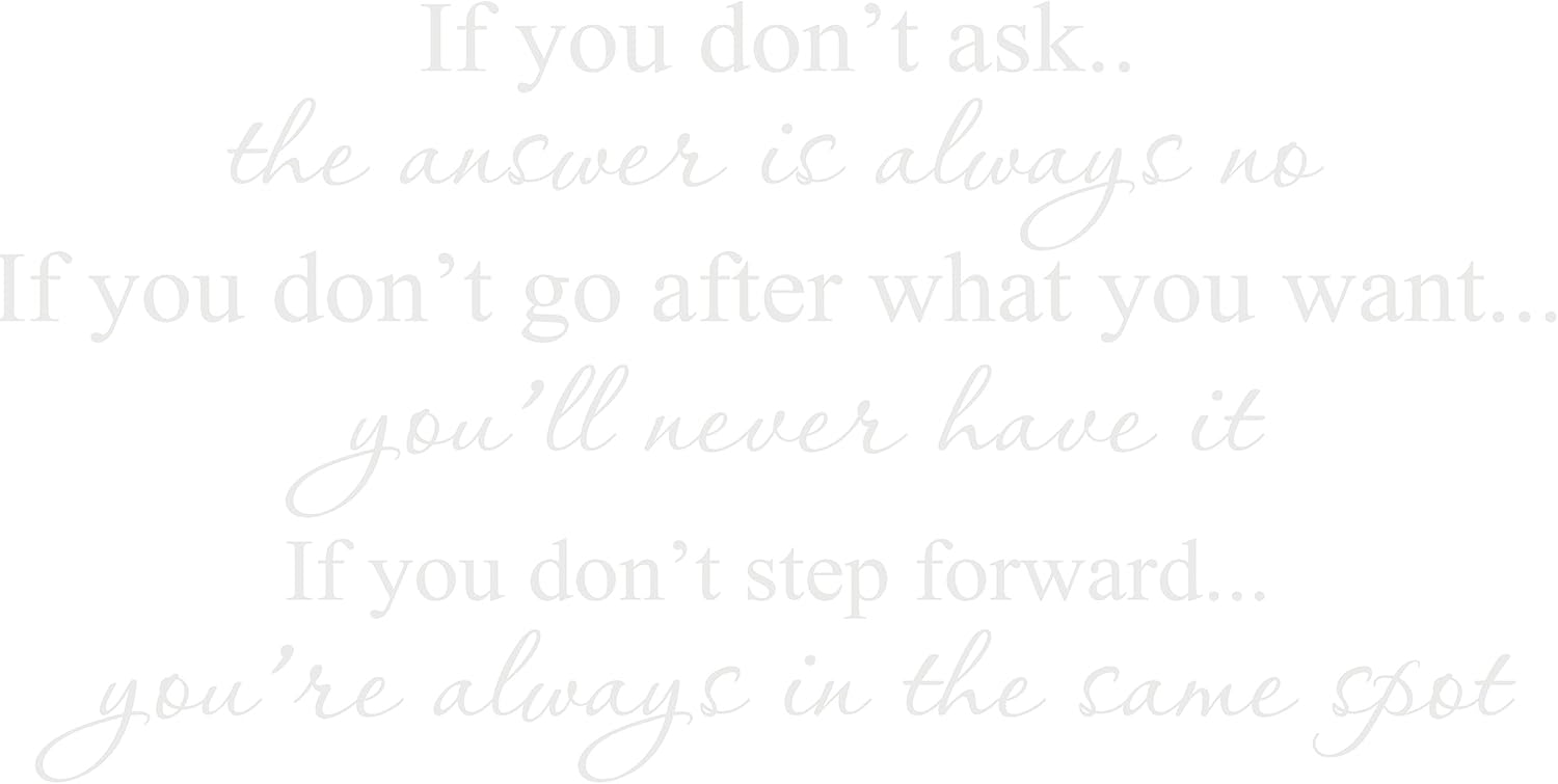 Picniva Gold(Chrome Mirror) Decalgeek if You Don't Ask Vinyl Wall Art 17'' X 34''