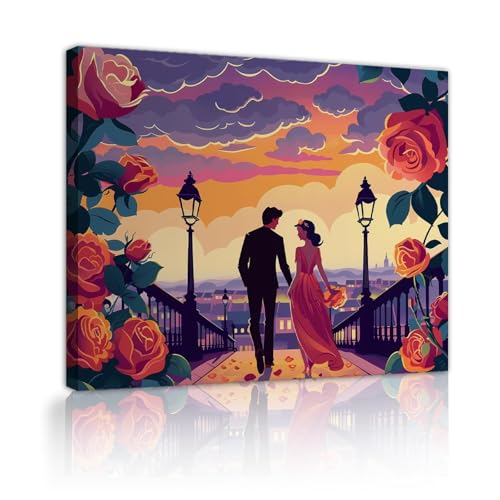 Art mural de dessin animé sur toile de qualité avec châssis en bois