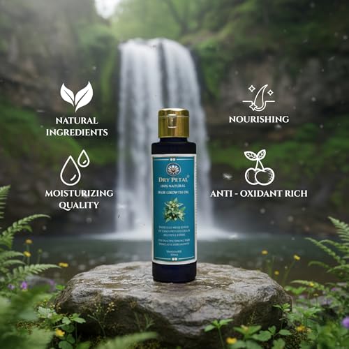 Image of Ayurvedic Hair Oil for Hair Growth & Hair Fall Control | 100% Natural Herbal Oil with Bhringraj, Amla, Brahmi, Neem, Hibiscus & Cold Pressed Oils | Anti-Dandruff, Nourishing & Non-Sticky - (100 ML)