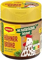 MAGGI Hühner Brühe, die Basis für Suppen oder als universelles Würzmittel zum Verfeinern von Gerichten, mit natürlichen Zutaten, ergibt 4l, 1er Pack (1 x 92g)