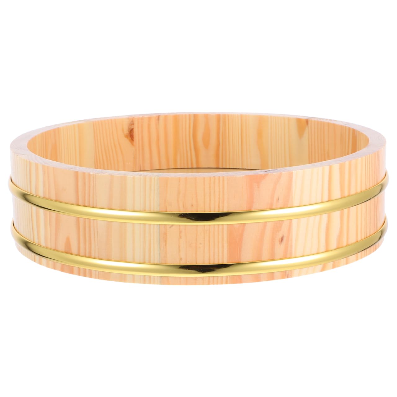 Zerodeko Sushi-Reis-Mischwanne Aus Holz Hangiri Reisschale FüR Sushireis Traditionelle Sushi HolzschüSsel FüR KüChe Und Restaurant 26.5cm