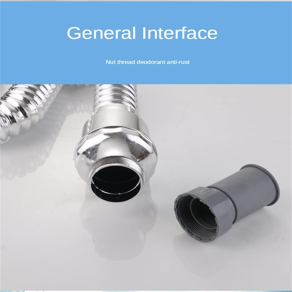 HBJWOV 80cm ABS Plastic Pipe Sewer Hose Flexible Bendable Kitchen Sink Wash Basin Drain Tube