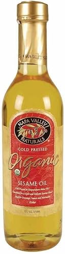 Napa Valley Naturals Aceite De Sésamo semillas, 12.7-ounces orgánicos prensado en frío (Pack de 12)