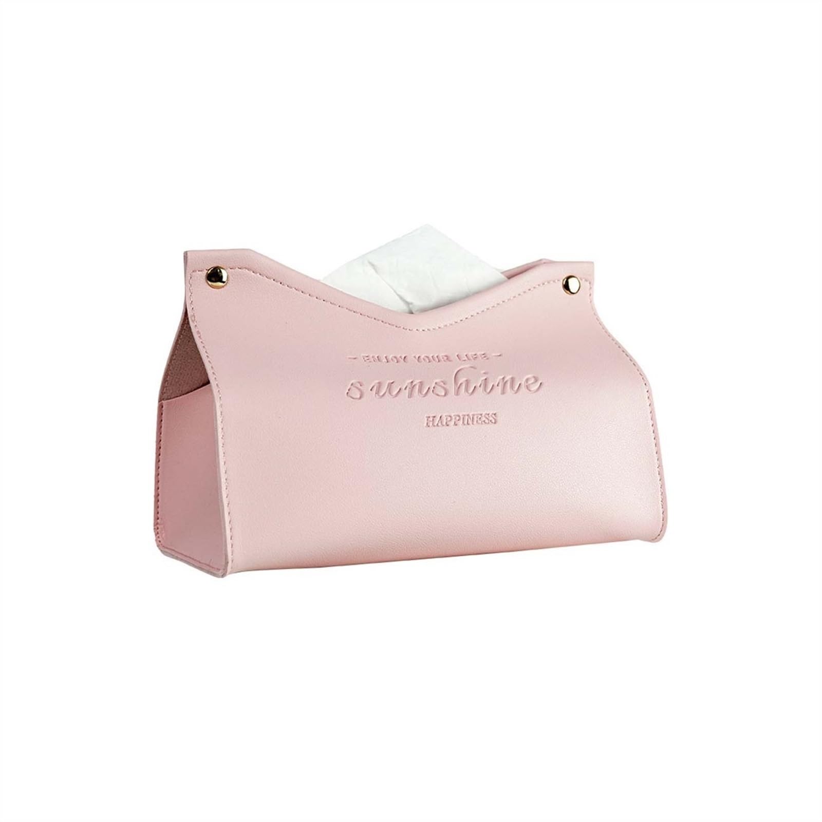 Kosmetiktücherbox PU Leder Tissue Box Wohnzimmer Schlafzimmer Tissue Box Dekoration Küche Desktop Hause Servietten Halter Lagerung Box Taschentuchspender (Color : Pink)