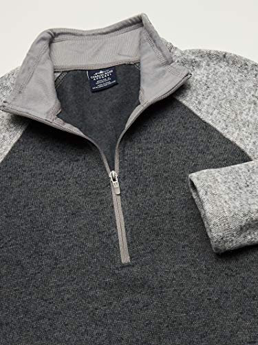 Image of Charles River Apparel Men's Men's Quarter Zip Color Blocked Heathered Fleece