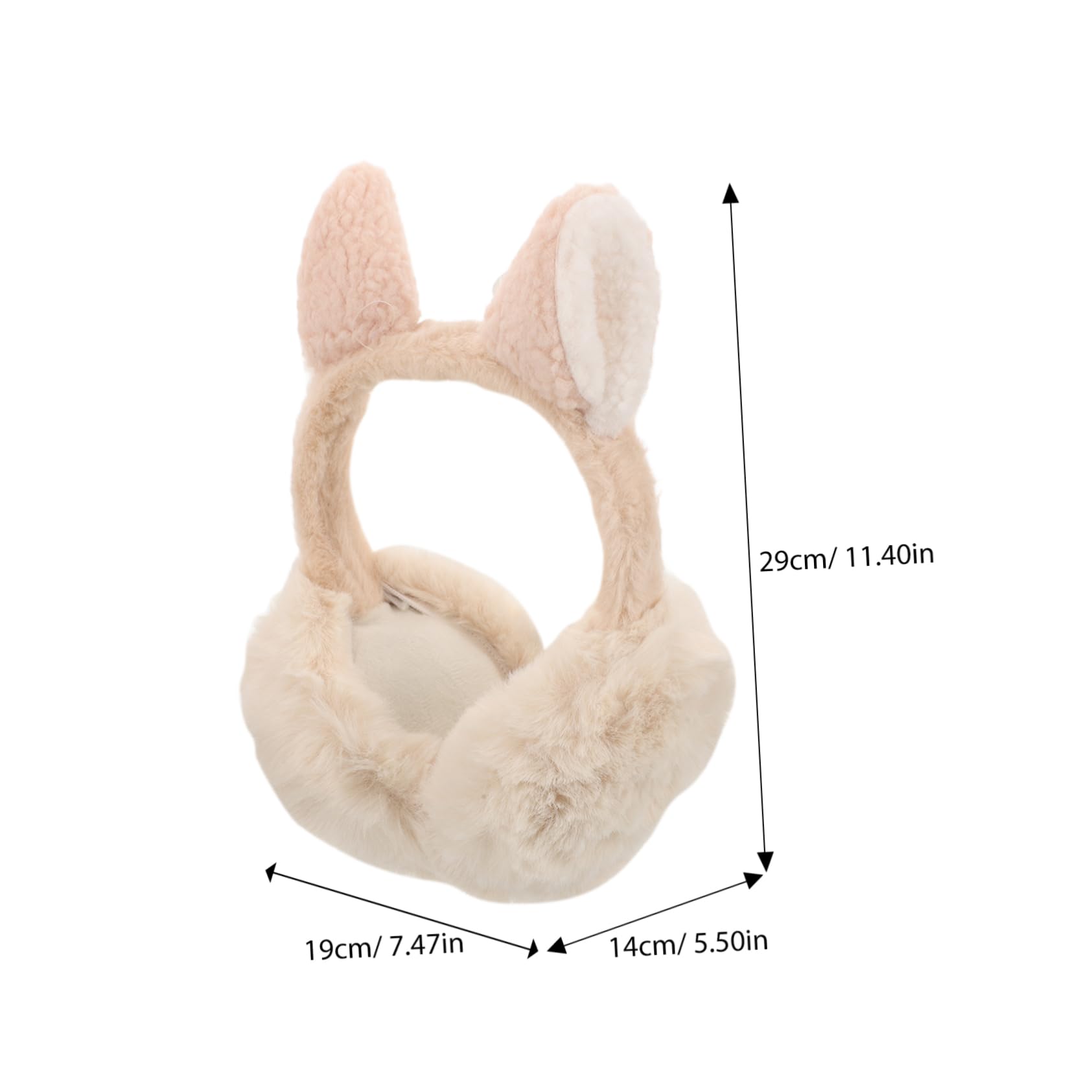 NOLITOY Elegant Winter Ear Muffs for Women Plush Furry Headwear Thermal Protection Cold Weather Accessory