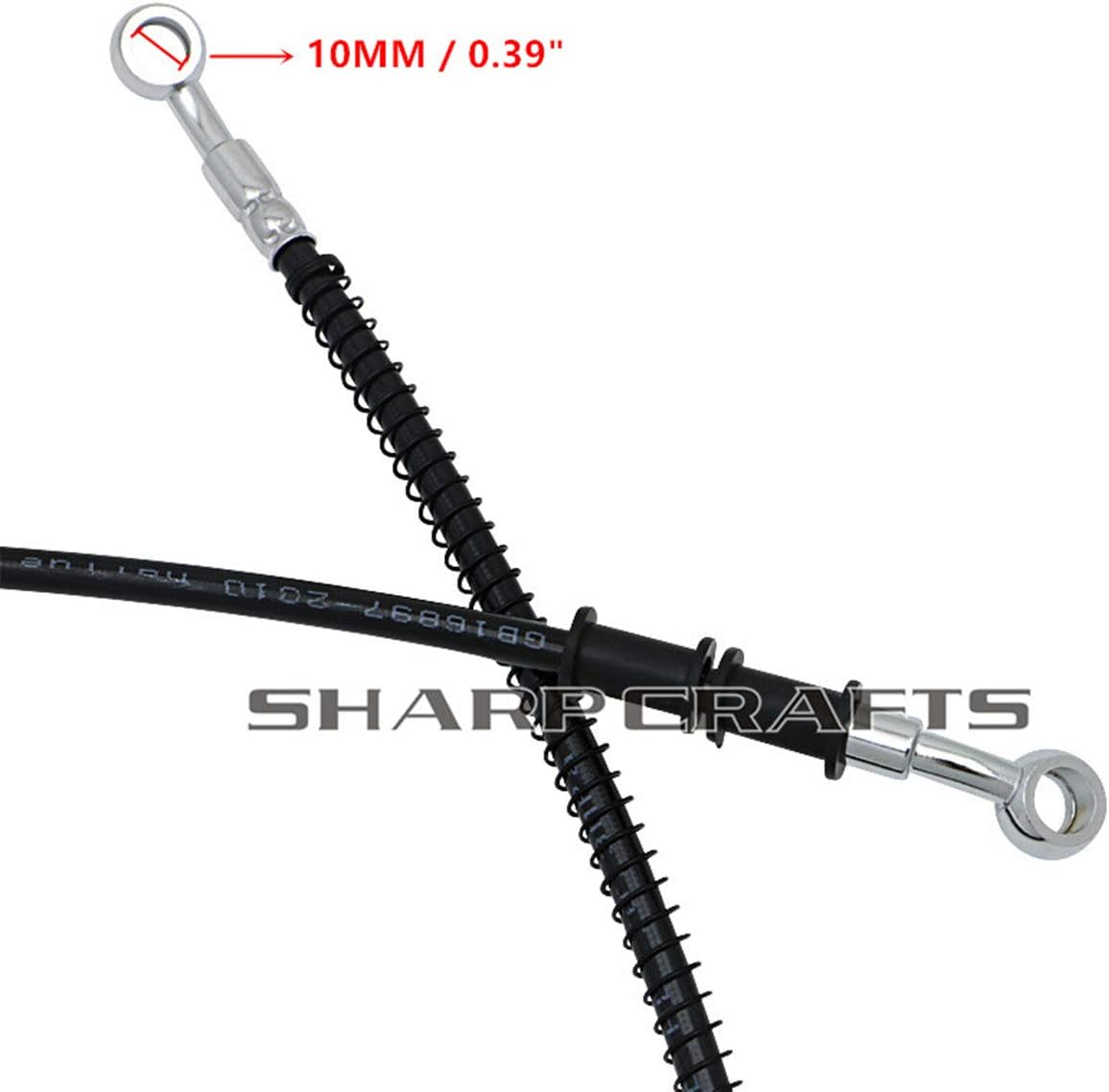 Motorcycle Front Hydraulic Brake Oil Hoses cable Lines Compatible with/Replacement For Harley Sportster XL 883 1200 X48 (130cm)