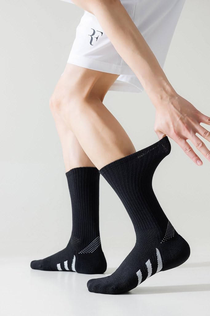 TsoLay Calze Sportive Calzini Atletici Maschili, Ventilazione A Maglia Calzini A Metà Gaf, Comodi Calzini Sportivi Che Bernano L'Umidità, 10 Paia Per Confezione