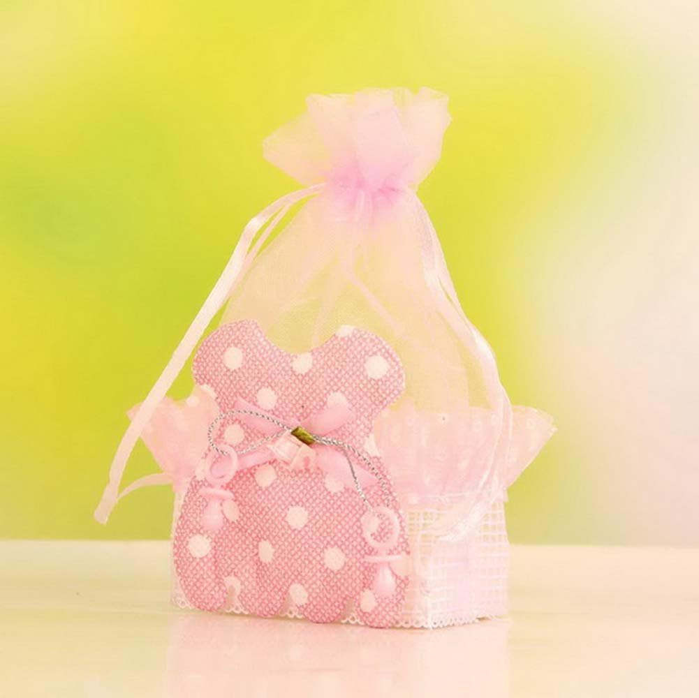 - Baby Shower Favor Candy Bottles, Favor Candy Bags Baby Shower Favors (Set of 12) (Pink Dress Bags)